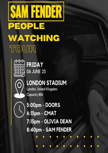 Sam fender london 2025 a4 - london,